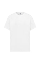 Regular Fit Sarmal Sırt Baskılı Beyaz Erkek T-Shirt