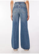 AIDAN Süper Wide Leg Fit Vintage Orta İndigo Kadın Jean Pantolon