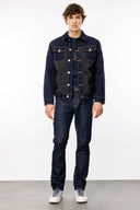 Slim Fit Kapitone Denim Garnili Erkek Jean Mont