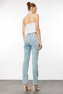 STEFF Slim Straight Fit Açık İndigo Kadın Jean Pantolon