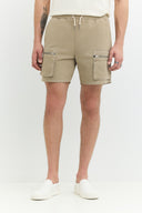 Regular Fit Bağcıklı Fermuarlı Cep Detaylı Camel Erkek Şort