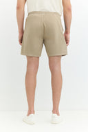 Regular Fit Bağcıklı Fermuarlı Cep Detaylı Camel Erkek Şort