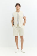 Relaxed Fit Krem Erkek Şort