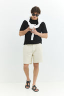 Relaxed Fit Krem Erkek Şort