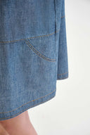 Relaxed Fit Açık İndigo Chambray Jean Elbise