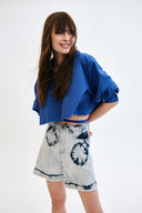 Relaxed Fit Batik Açık İndigo Kadın Jean Şort