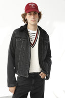 DANIEL BLACK FUR Regular Fit İçi Sherpa Kürklü Siyah Erkek Jean Mont
