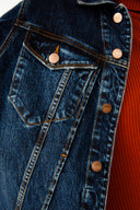 ANDY Trucker Regular Fit Koyu İndigo Erkek Jean Ceket