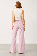 INNA VIOLET Wide Leg Fit Lila Kadın Jean Pantolon