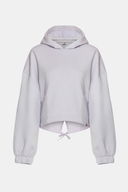 Oversize Fit Crop Lila Kadın Hoodie / Sweatshirt