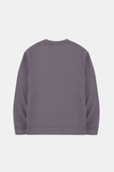 Oversize Fit Nakışlı Açık Gri Erkek Sweatshirt