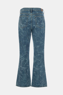 MINA Bootcut Crop Fit Çiçek Kadın Jean Pantolon