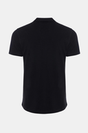 Slim Fit V Yaka Kısa Kollu Siyah Erkek Gömlek