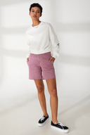 Relaxed Fit Kesikli Beyaz Kadın Sweatshirt