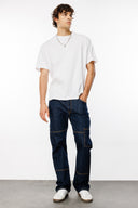 MONTERO Carpenter Fit Rinse Koyu İndigo Utility Erkek Jean Pantolon