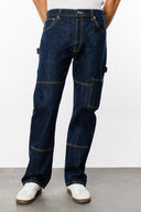 MONTERO Carpenter Fit Rinse Koyu İndigo Utility Erkek Jean Pantolon