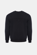Regular Fit Ribanalı Yaka Siyah Erkek Kazak / Sweatshirt