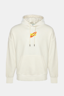 Oversize Fit Baskılı Ekru Erkek Hoodie / Sweatshirt