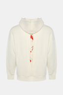 Oversize Fit Baskılı Ekru Erkek Hoodie / Sweatshirt