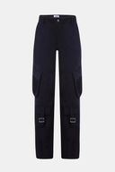 LAURA Cargo Fit Siyah Utility Kadın Jean Pantolon