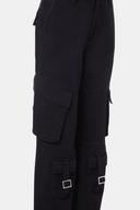LAURA Cargo Fit Siyah Utility Kadın Jean Pantolon