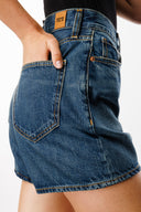 DEBORAH Straight Fit Orta İndigo Kadın Jean Şort