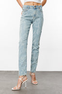 STEFF Slim Straight Fit Açık İndigo Kadın Jean Pantolon
