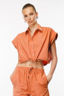 Relaxed Long Fit Kiremit Kumaş Kadın Pantolon