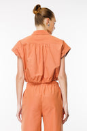 Relaxed Long Fit Kiremit Kumaş Kadın Pantolon