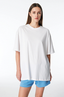 Oversize Fit Kadın Beyaz T-Shirt