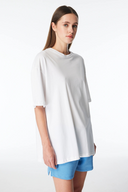 Oversize Fit Kadın Beyaz T-Shirt