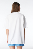 Oversize Fit Kadın Beyaz T-Shirt