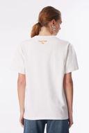 Relaxed Fit Ekru Kadın Baskılı Kadın T-Shirt