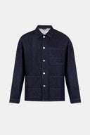 Regular Fit Worker Stil Rinse Koyu İndigo Erkek Jean Ceket