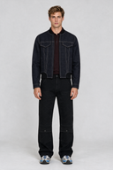LEON Regular Fit Kapitone Siyah Erkek Jean Pantolon