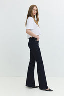 Oversize Crop Fit Bisiklet Yaka Beyaz Kadın T-Shirt