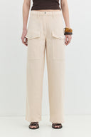 Relaxed Fit Cepli Taş Kadın Pantolon