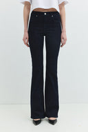 Slim Flare Long Fit Rinse Koyu İndigo Kadın Jean Pantolon