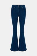 Slim Flare Long Fit Koyu İndigo Kadın Jean Pantolon