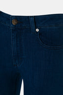 Slim Flare Long Fit Koyu İndigo Kadın Jean Pantolon