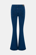 Slim Flare Long Fit Koyu İndigo Kadın Jean Pantolon