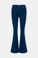 Slim Flare Long Fit Koyu İndigo Kadın Jean Pantolon