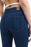 Slim Flare Long Fit Koyu İndigo Kadın Jean Pantolon