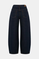 Barrel Fit Koyu İndigo Kadın Jean Pantolon