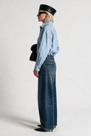 Horseshoe Barrel Fit Vintage Koyu İndigo Kadın Jean Pantolon