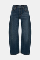 Horseshoe Barrel Fit Vintage Koyu İndigo Kadın Jean Pantolon