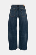 Horseshoe Barrel Fit Vintage Koyu İndigo Kadın Jean Pantolon
