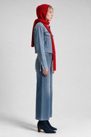 Straight Ankle Fit Orta İndigo Kadın Jean Pantolon