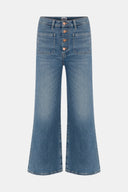 Straight Ankle Fit Orta İndigo Kadın Jean Pantolon