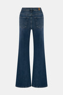Flare Wide Leg Fit Koyu İndigo Kadın Jean Pantolon